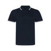 AWDis Stretch Tipped Piqué Polo Shirt, Navy/White, XXL, Just Polos