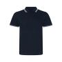 AWDis Stretch Tipped Piqué Polo Shirt, Navy/White, XXL, Just Polos