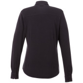 Bigelow piqué dames blouse met lange mouwen - Storm grey - S