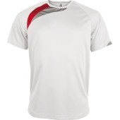 Kids' short-sleeved jersey White / Sporty Red / Storm Grey 12/14 years