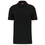 Contrasterende polo Day To Day korte mouwen Black / Red 3XL