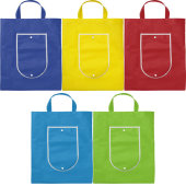 Non-woven (80 g/m²) opvouwbare tas Francesca blauw