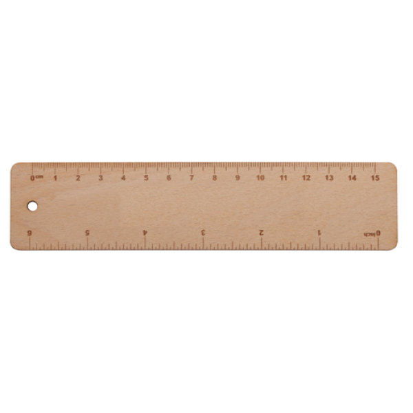 Simler liniaal hout 15 cm