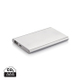 4.000 mAh dunne powerbank, zilver, wit