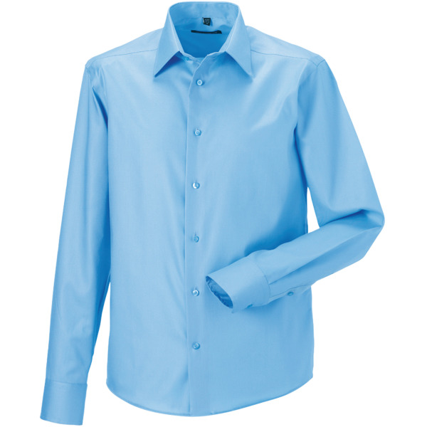 Men's Long Sleeve Tailored Ultimate Non-Iron Shirt Bright Sky XXL