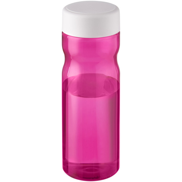 H2O Active® Base 650 ml screw cap water bottle - Magenta/White