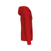 Hooded sweater met rits Red S