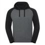 Authentic Hooded Baseball Sweat, Carbon Mel./Black , XS, RUS