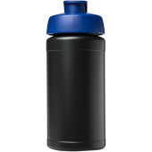 Baseline® Plus 500 ml sportfles met flipcapdeksel - Zwart/Blauw