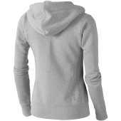 Arora dames hoodie met ritssluiting - Grijs gemeleerd - XL