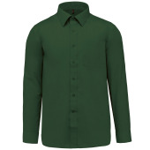 Overhemd in onderhoudsvriendelijk polykatoen-popeline heren Forest Green XS