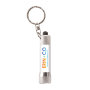 Zaklamp LED sleutelhanger met batterijen inclusief lasergravering - wit