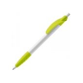 Balpen Cosmo grip hardcolour - Wit / Licht groen