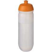 HydroFlex™ Clear 750 ml klämbar sportflaska - Orange/Frostad genomskinlig