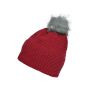 MB7120 Fine Crocheted Beanie - red/silver - one size