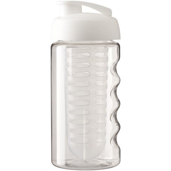 H2O Active® Bop 500 ml sportfles en infuser met flipcapdeksel - Transparant/Wit