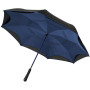 Yoon 23" binnenstebuiten gekeerde rechte paraplu met frisse kleuren - Navy/Zwart