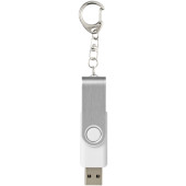 Rotate USB met sleutelhanger - Wit - 64GB