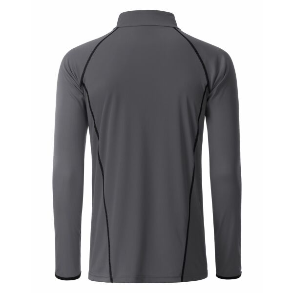 Men's Sports Shirt Longsleeve - titan/black - XXL