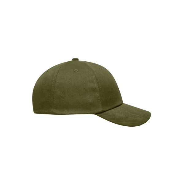 MB6223 6 Panel Heavy Brushed Cap olijf one size