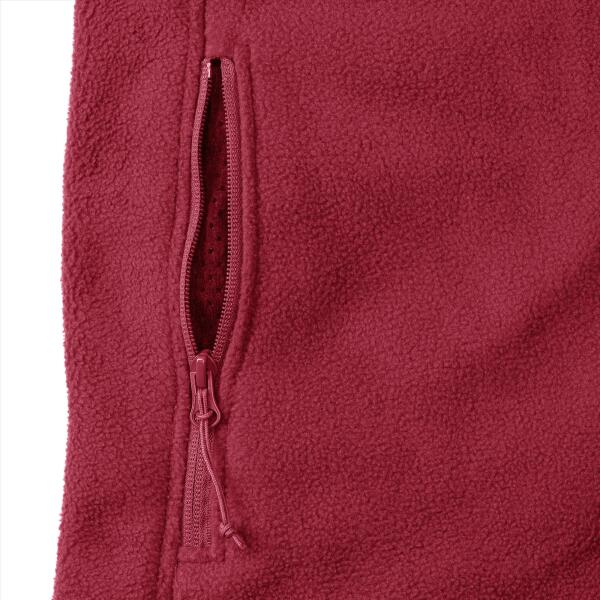 RUS Men Full Zip Outdoor Fleece, Classic Red, 4XL
