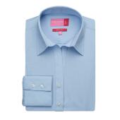 Ladies Palena Long Sleeve Poplin Shirt, Blue, 10, Brook Taverner