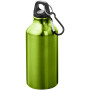 Oregon 400 ml aluminium water bottle with carabiner - Apple green/Pearl