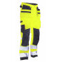Jobman 2222 Hi-vis trousers star hp geel/zwart D092