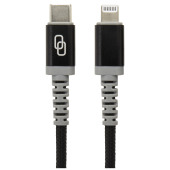 ADAPT MFI USB-C til Lightning kabel - Ensfarvet sort