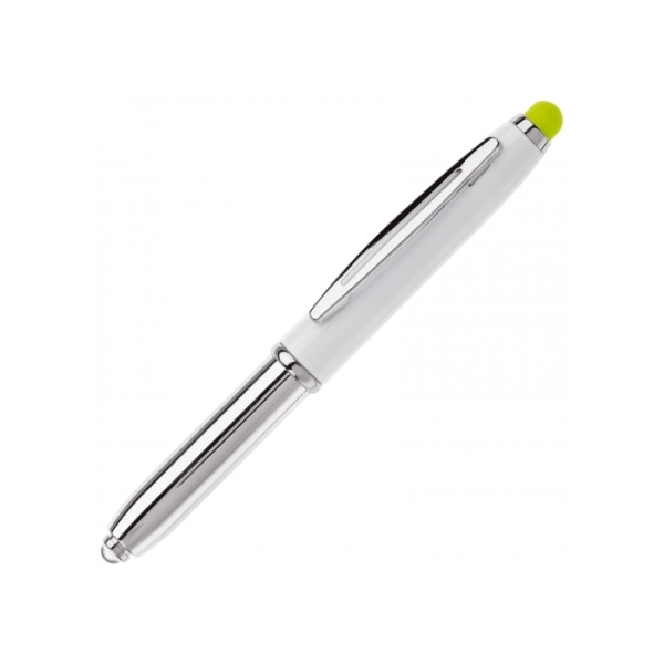 Balpen Shine stylus metaal - Wit / Licht groen