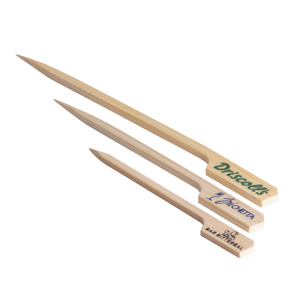 Gunshape bamboe prikkers 120 mm