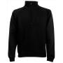 FOTL Classic Zip Neck Sweat, Black, 3XL