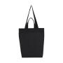 Double Handle Gusset Bag - Black - One Size