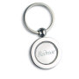GLOBY - Metalen sleutelhanger - Zilver