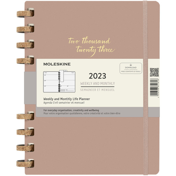Moleskine 12M daily XL spiral hard cover planner