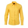 Ladies' Shirt Longsleeve Poplin - yellow - M