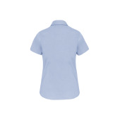 Dames stretch blouse korte mouwen Light Blue XL