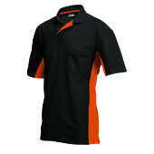 Poloshirt Bicolor Borstzak 202002 Black-Orange 3XL