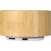 Cosmos Bluetooth® højttaler af bambus - Naturfarvet/Hvid