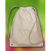 Organic Cotton Drawstring Backpack - Natural - One Size
