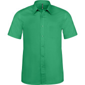 Men's easy-care short sleeve polycotton poplin shirt Kelly Green XS