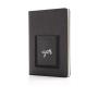 Deluxe A5 Notebook with phone pocket, black