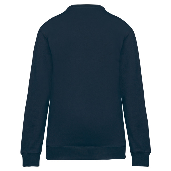 DayToDay unisex sweater met zip contrasterende zak Navy / Royal Blue XS