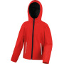Kids Tx Performance Hooded Softshell Jacket Red / Black 13/14 jaar