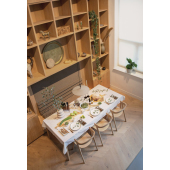 Ukiyo bamboe serveerplank rond, bruin