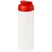 Baseline® Plus grip 750 ml sportflaska med uppfällbart lock - Transparent/Röd