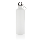 XL aluminum sportfles met karabijnhaak, wit