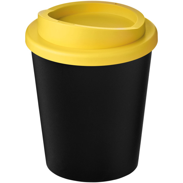Americano® Espresso Eco 250 ml recycled tumbler - Solid black/Yellow