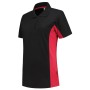 Poloshirt Bicolor Dames 202003 Black-Red 5XL