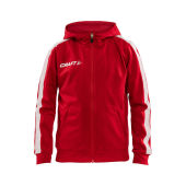 *Pro Control hood jacket jr br.red/white 158/164